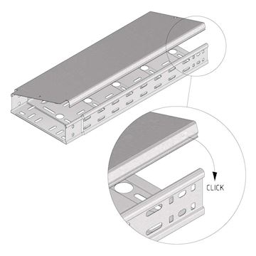 CT-C-150-2PG Kabelbaan deksel klipsbaar 2mtr - pr/stuk